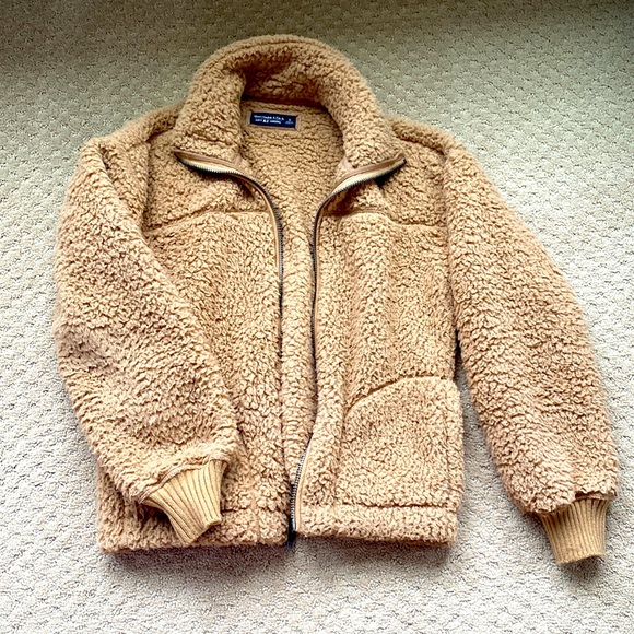 Abercrombie & Fitch Jackets & Blazers - Abercrombie & Fitch Women's Sherpa Full-Zip Jacket
